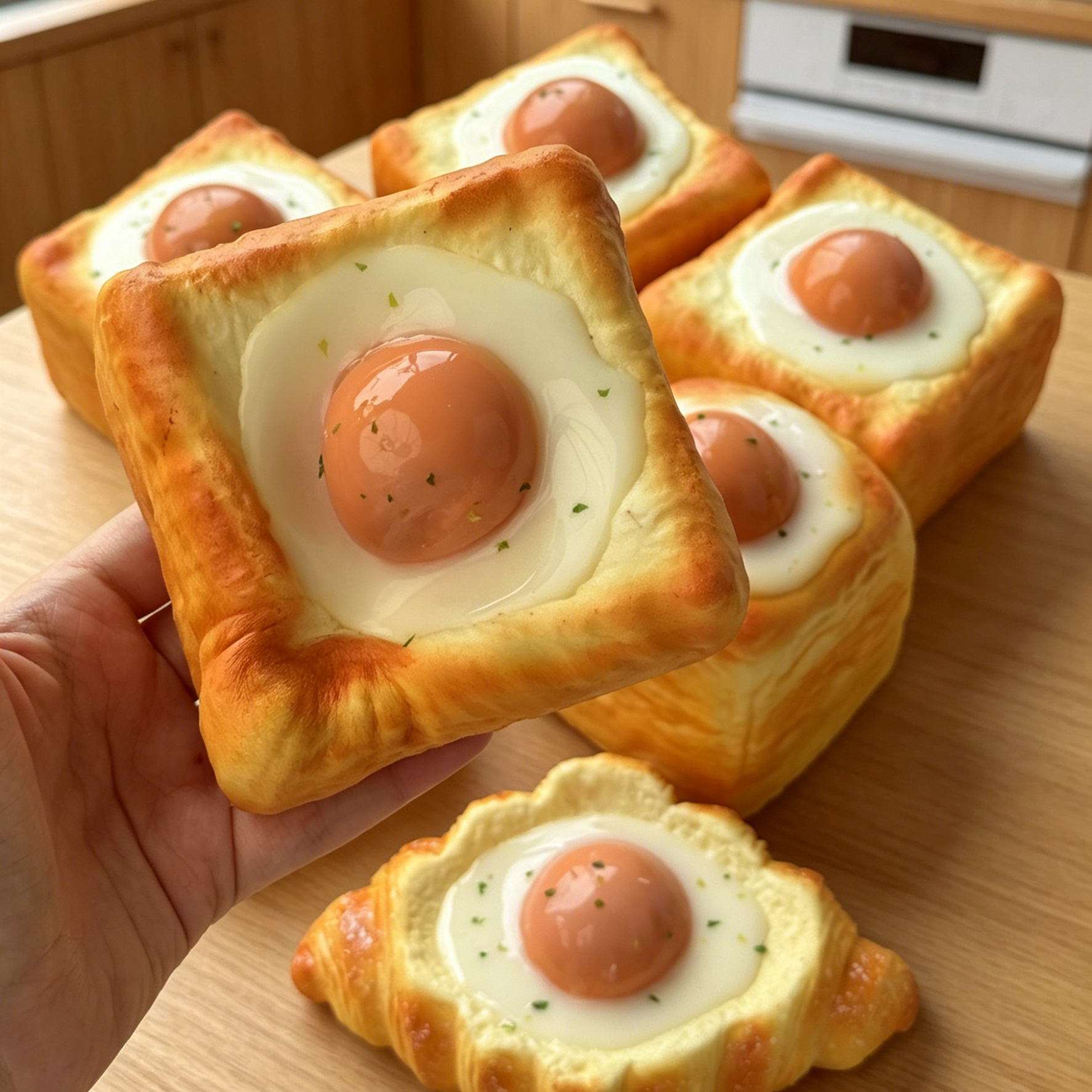Commercial Kitchen Layouts - Realistic Egg Toast & Croissant Bread