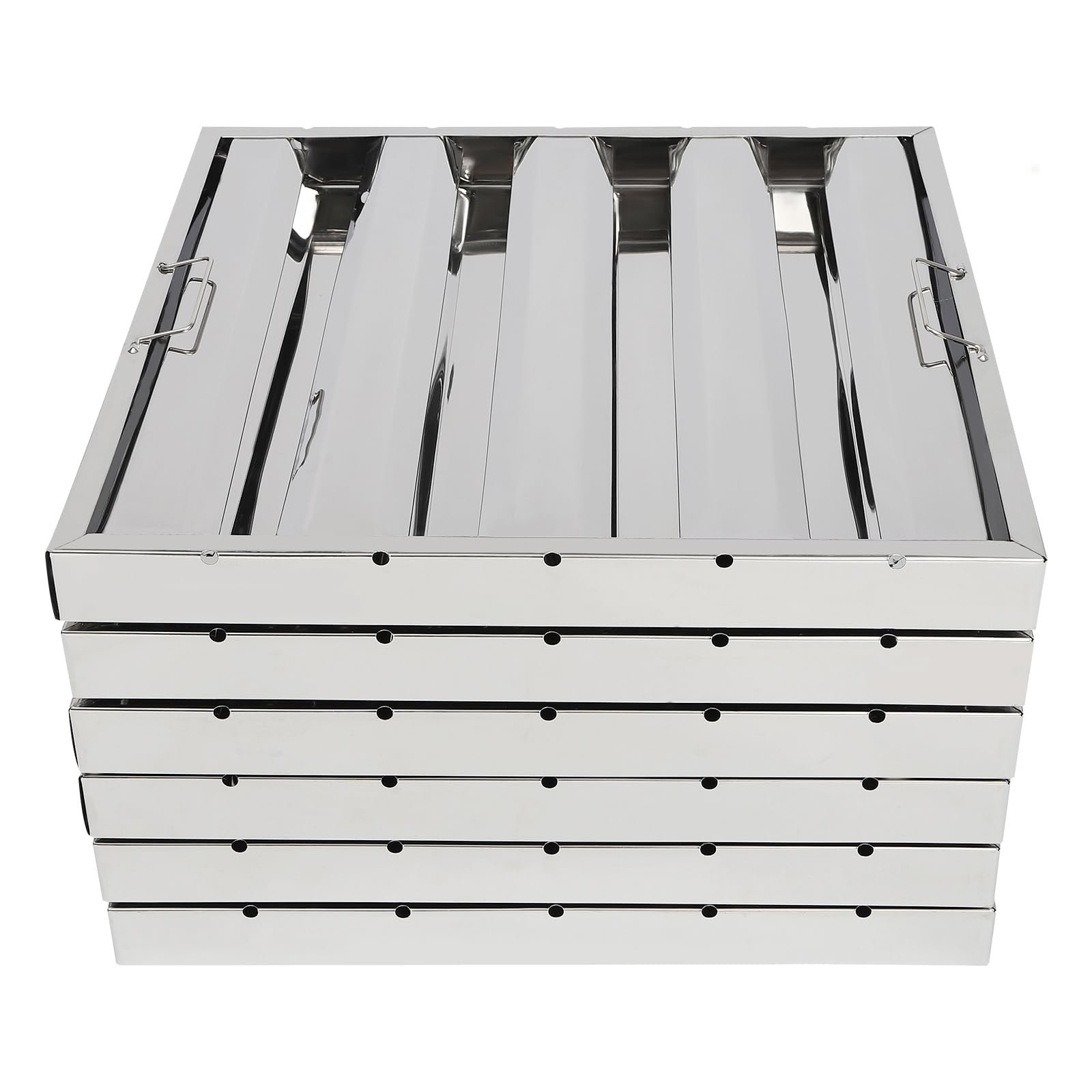 Commercial Kitchen Range Hood - 6 Pack Hood Filters, Stainless Steel