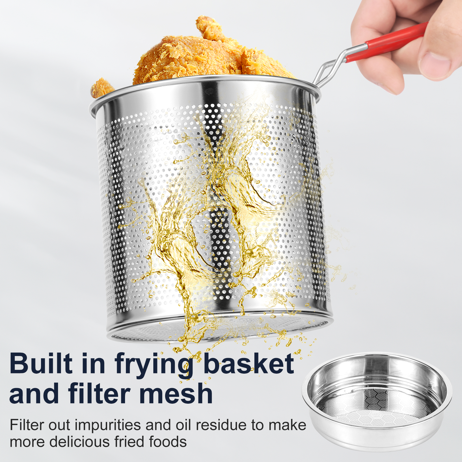 Deep Fryer Pots Stainless Stee - Commercial Kitchen Appliance incelemesi ve fiyatı