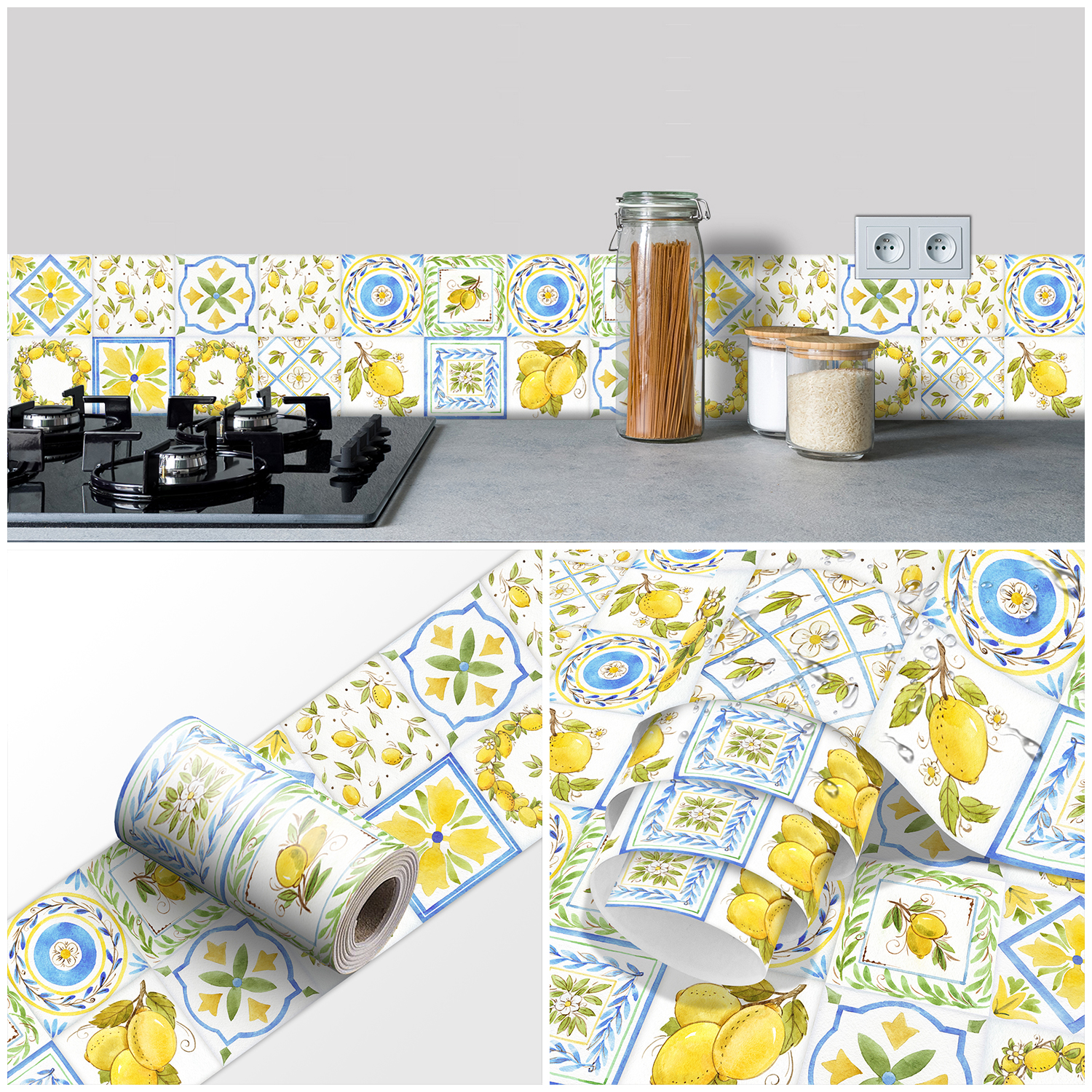 Fresh Style Lemon Ceramic Wall - Commercial Kitchen Tiles incelemesi ve fiyatı