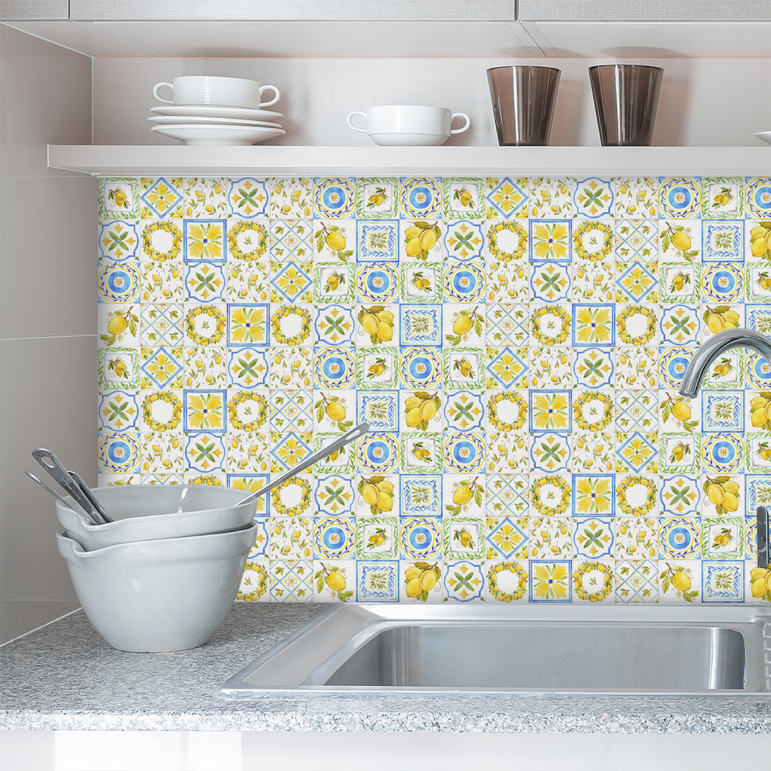Fresh Style Lemon Ceramic Wall - Commercial Kitchen Tiles incelemesi ve fiyatı
