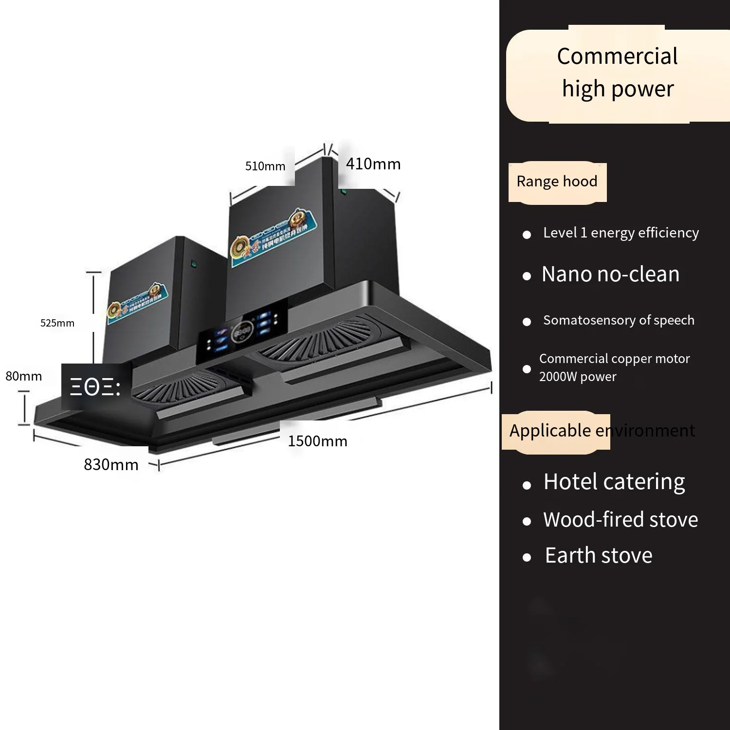 -for OEM  Hood Household Comme - Commercial Kitchen Range Hood incelemesi ve fiyatı