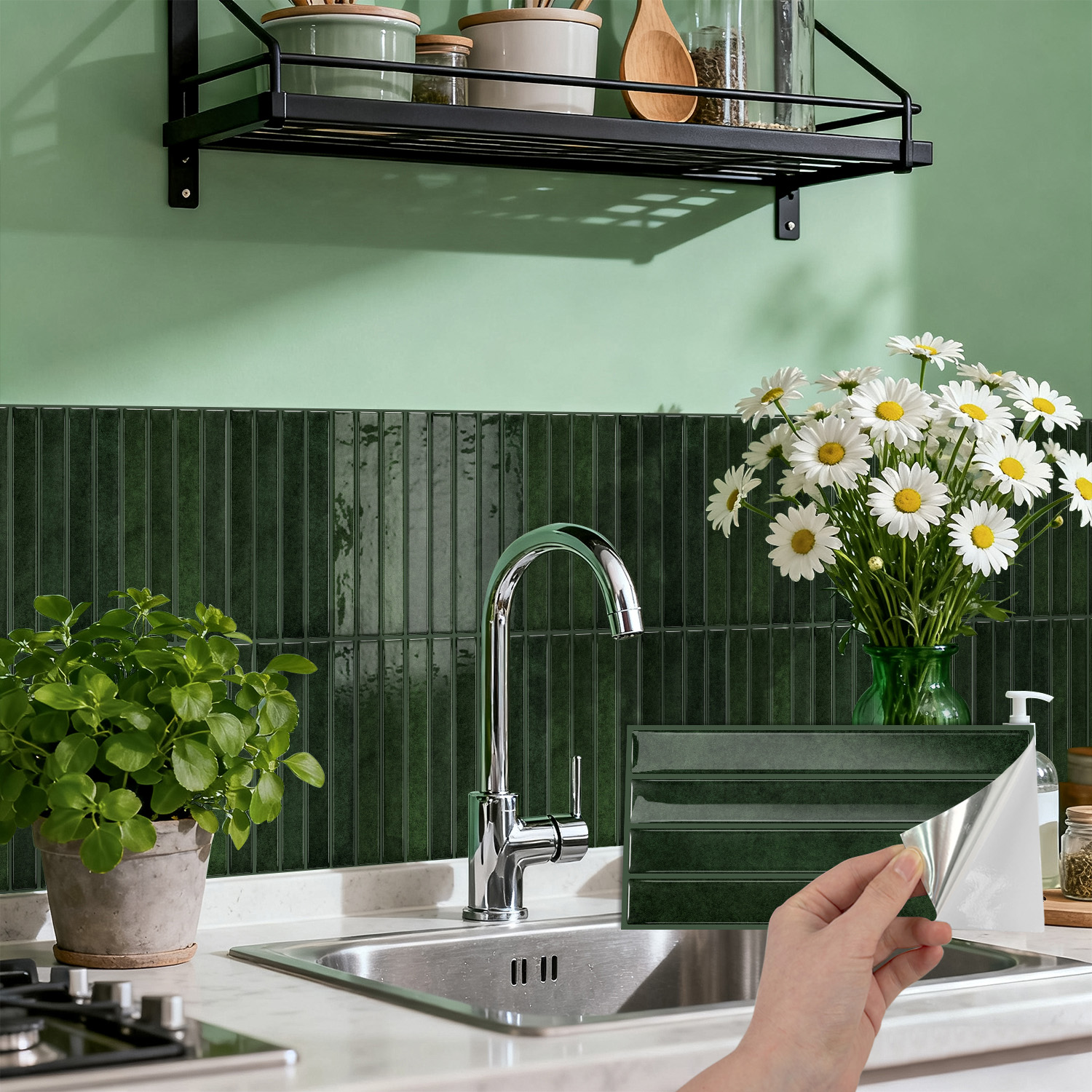12/24/36pcs 3D Mosaic Self-Adh - Commercial Kitchen Tiles incelemesi ve fiyatı