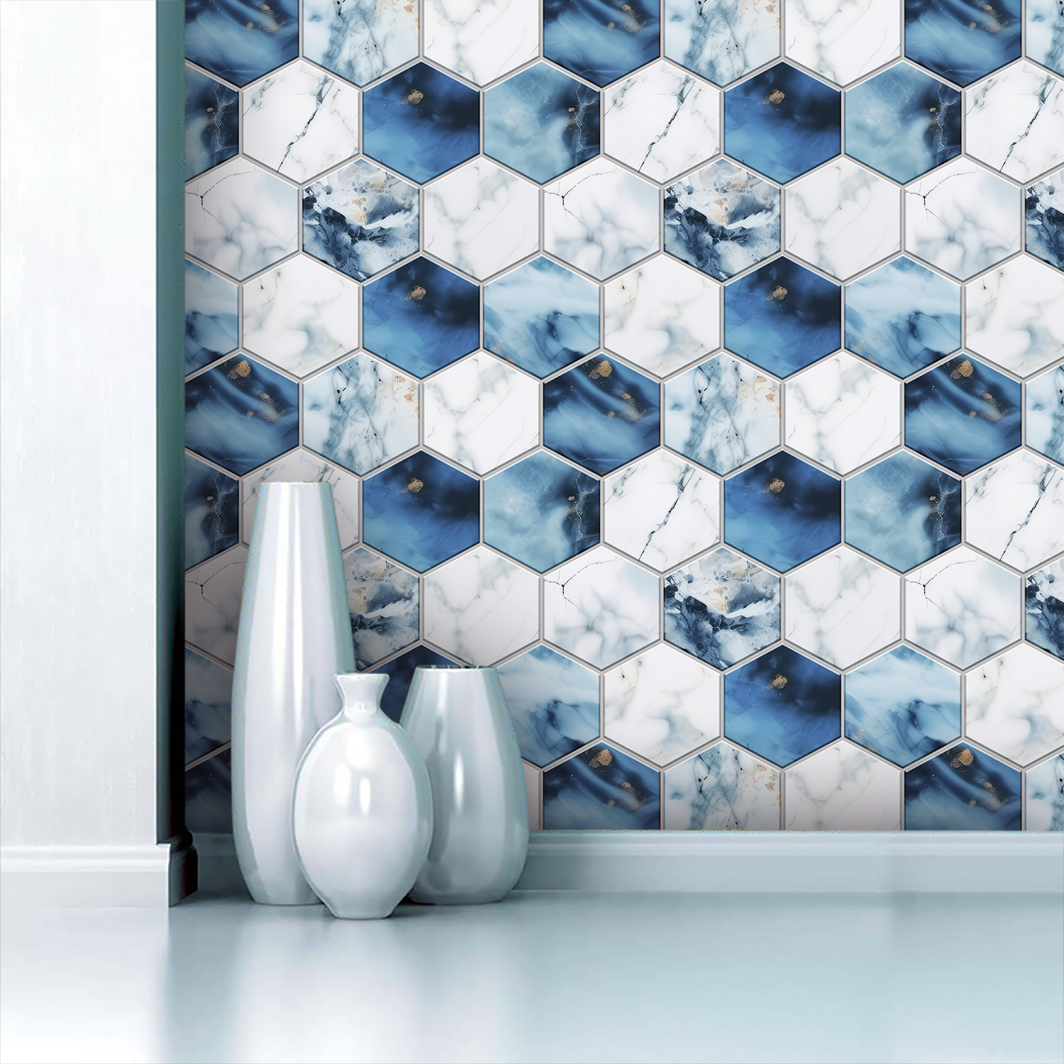 5 Styles Flat Hexagon Marble E - Commercial Kitchen Tiles incelemesi ve fiyatı