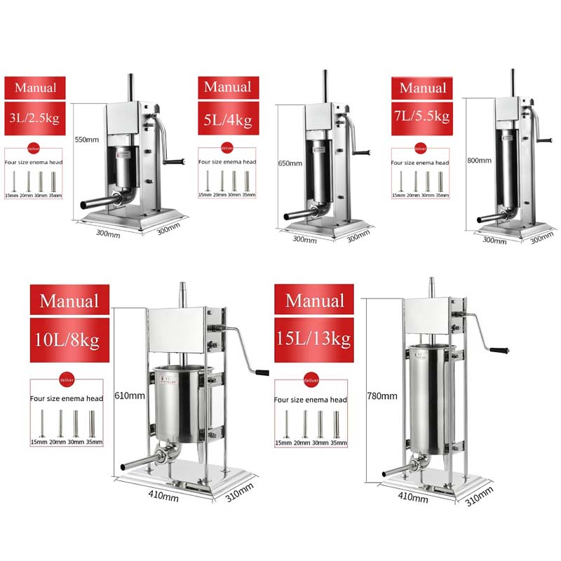 Manual Sausage Stuffer Filler  - Commercial Kitchen Appliance incelemesi ve fiyatı