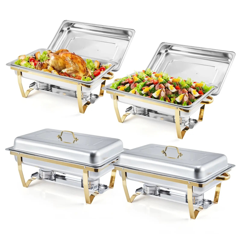 4 Pack Buffet Chafing Dish Set - Bain Marie Food Warmer incelemesi ve fiyatı