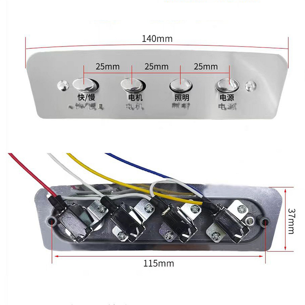 1pc 4-key Push Button Switch C - Commercial Kitchen Range Hood incelemesi ve fiyatı
