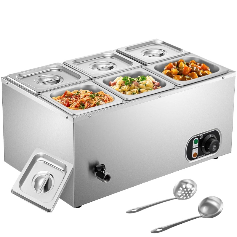 6 Tanks Commercial Bain Marie  - Bain Marie Food Warmer incelemesi ve fiyatı