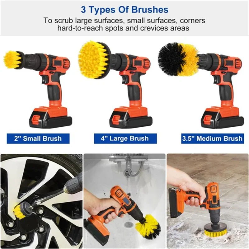 3 pcs/set drill brush set powe - Commercial Kitchen Tiles incelemesi ve fiyatı
