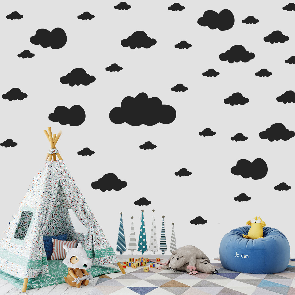 68 Pcs DIY Clouds Wall Sticker - Commercial Kitchen Tiles incelemesi ve fiyatı