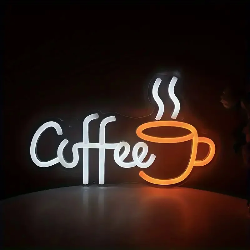Coffee Cup Designed Neon Sign  - Commercial Kitchen Walls incelemesi ve fiyatı