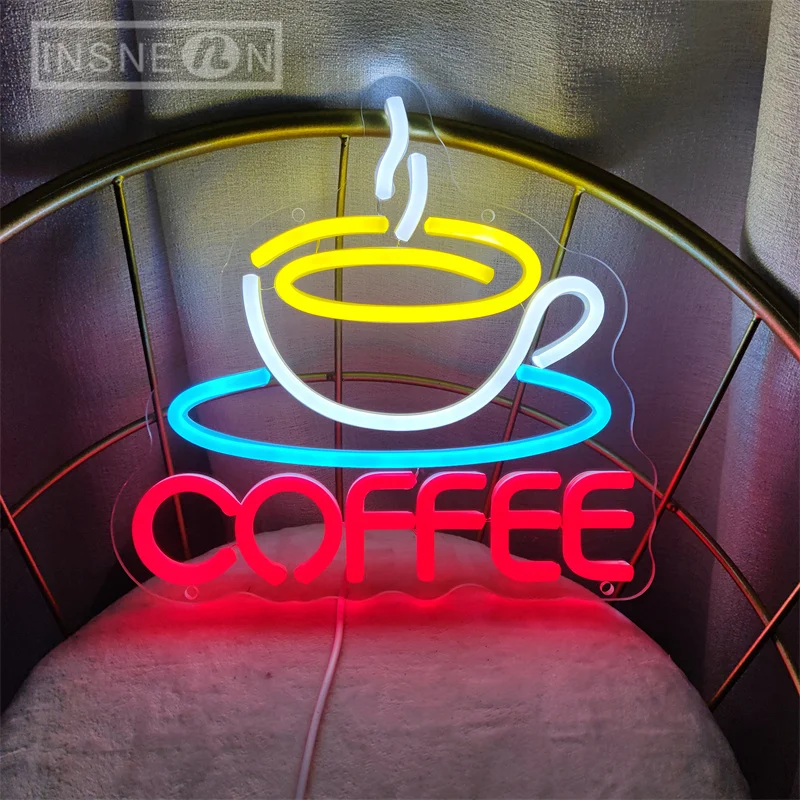 Coffee Cup Designed Neon Sign  - Commercial Kitchen Walls incelemesi ve fiyatı