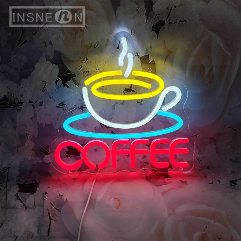Coffee Cup Designed Neon Sign  - Commercial Kitchen Walls incelemesi ve fiyatı