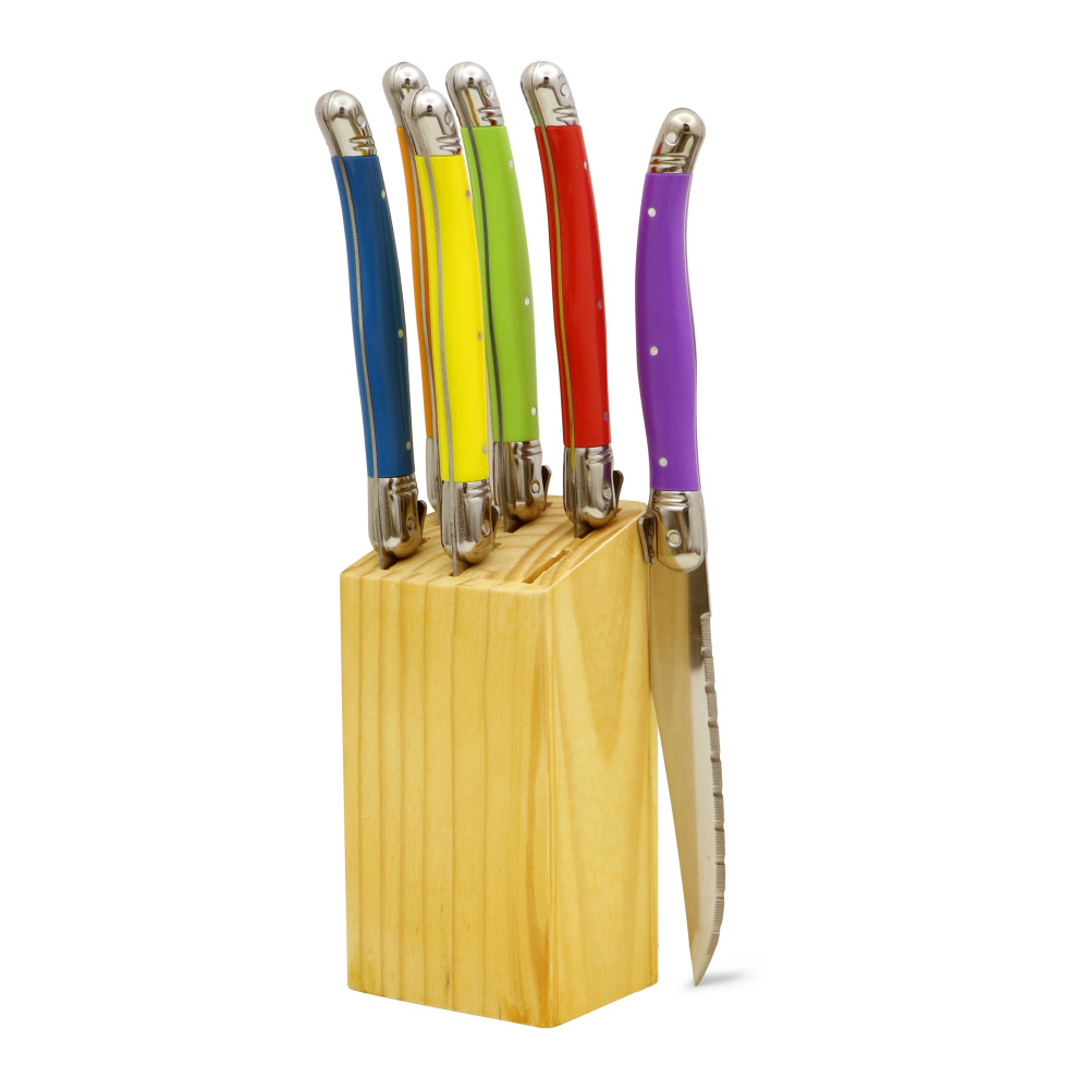6pcs/7pcs Laguiole Style Stain - Commercial Kitchen Knives incelemesi ve fiyatı