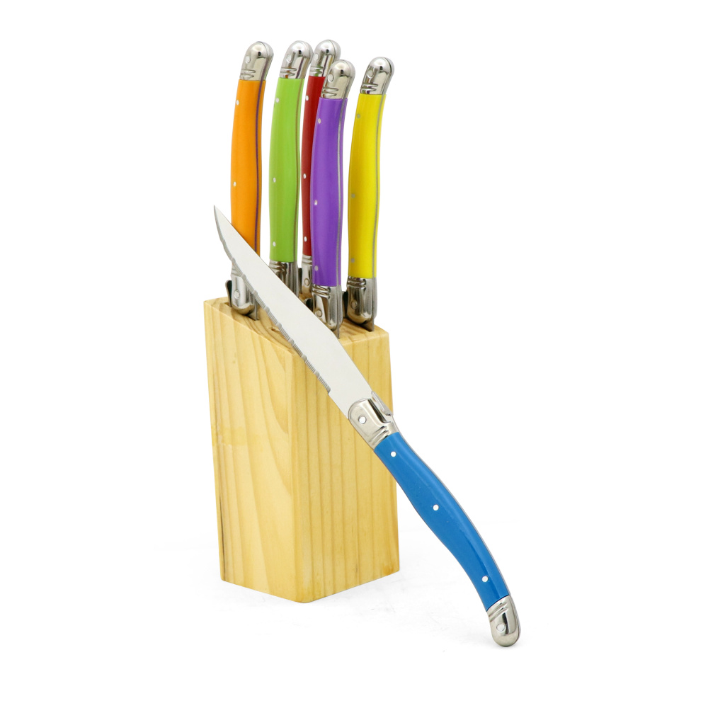 6pcs/7pcs Laguiole Style Stain - Commercial Kitchen Knives incelemesi ve fiyatı