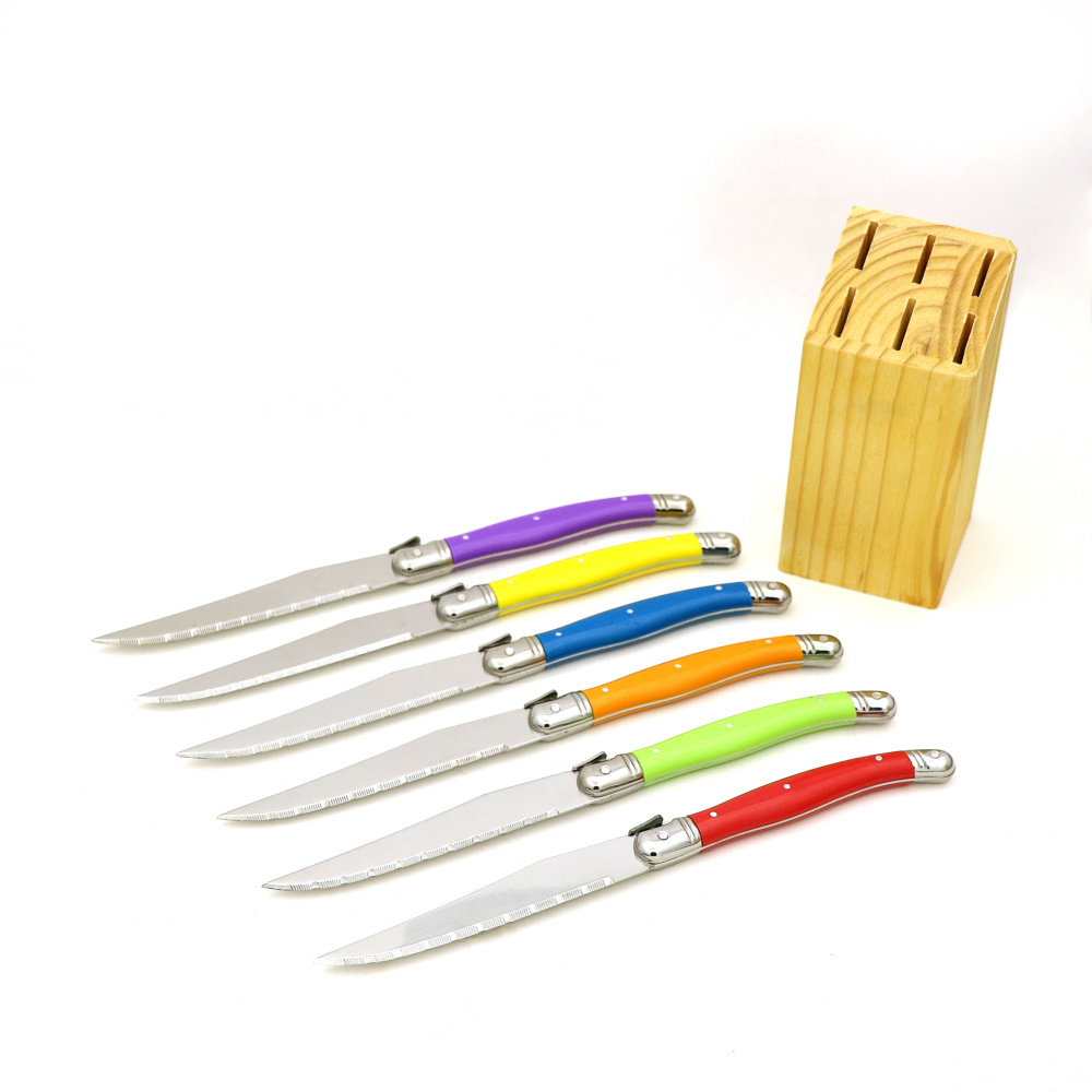 6pcs/7pcs Laguiole Style Stain - Commercial Kitchen Knives incelemesi ve fiyatı