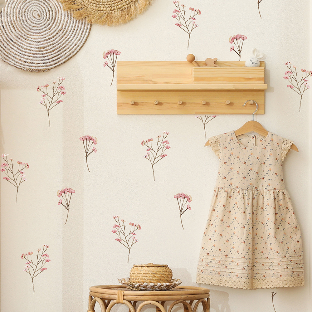 Pink  Watercolor Flower Wall S - Commercial Kitchen Tiles incelemesi ve fiyatı