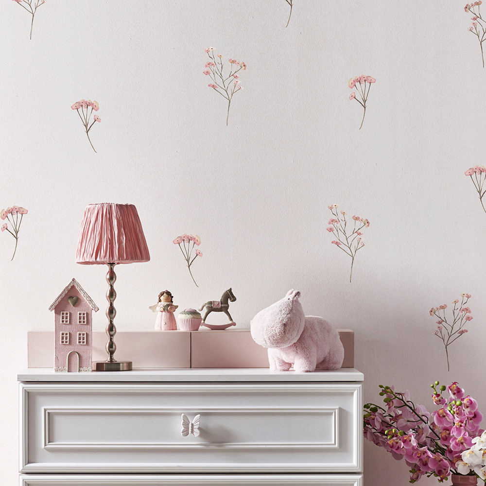 Pink  Watercolor Flower Wall S - Commercial Kitchen Tiles incelemesi ve fiyatı