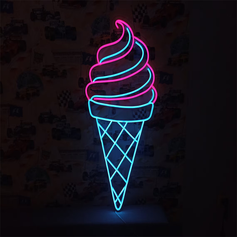 Ice Cream LED Neon Light | Wal - Commercial Kitchen Walls incelemesi ve fiyatı