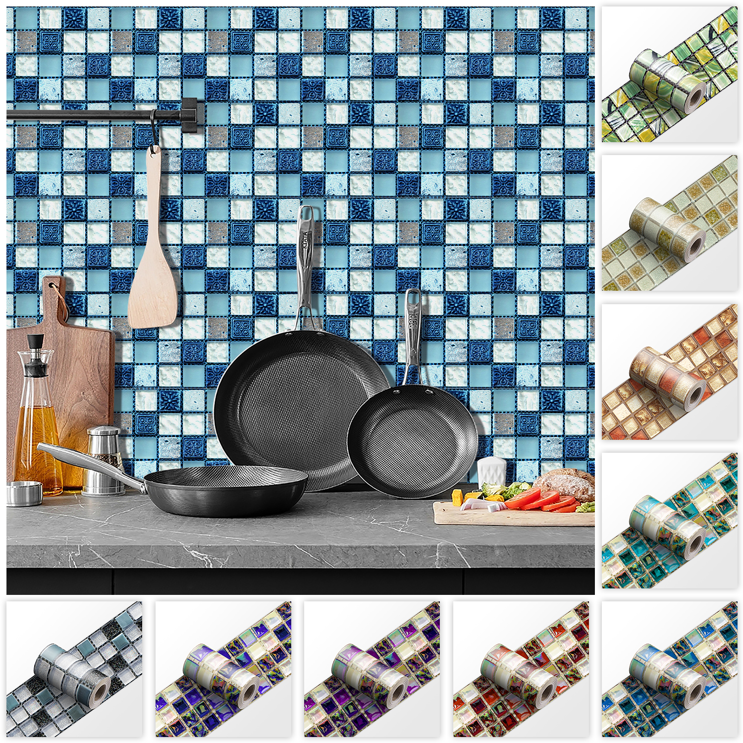 24 Styles 2D Mosaic Tiles Wall - Commercial Kitchen Tiles incelemesi ve fiyatı