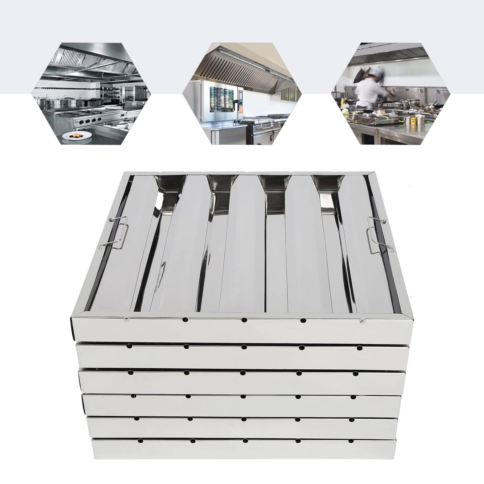 6 Pack Hood Filters, Stainless - Commercial Kitchen Range Hood incelemesi ve fiyatı