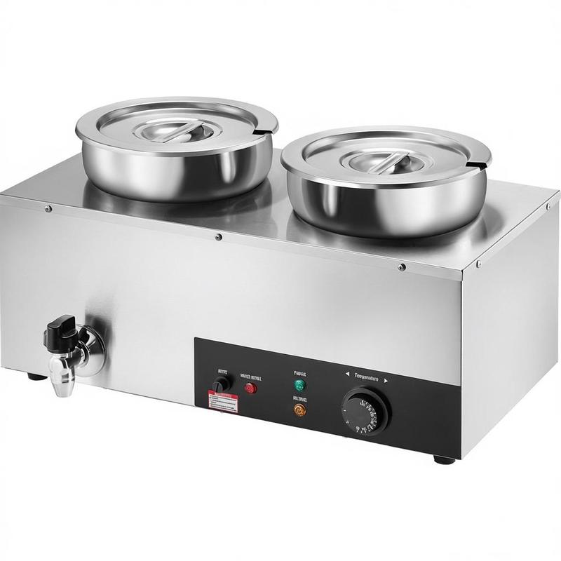 Electric Soup Warmer, Dual 7.4 - Bain Marie Food Warmer incelemesi ve fiyatı