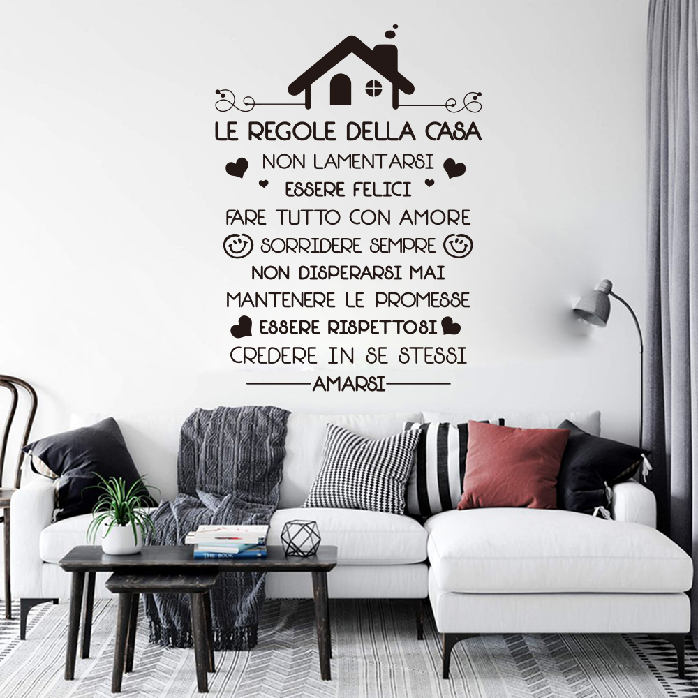 Italian House Rules Wall Decal - Commercial Kitchen Tiles incelemesi ve fiyatı