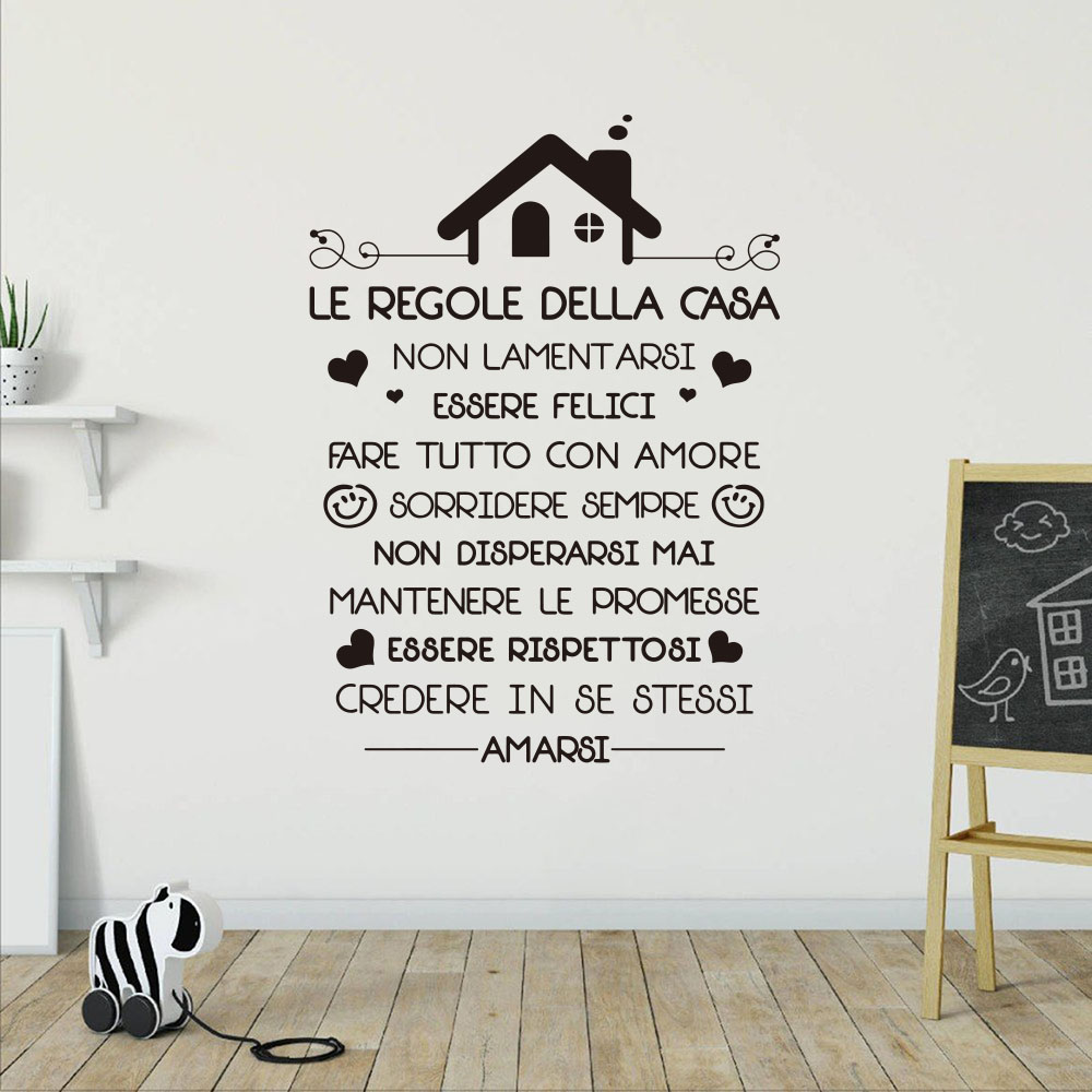 Italian House Rules Wall Decal - Commercial Kitchen Tiles incelemesi ve fiyatı
